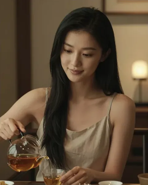 お茶を淹れる同じAI彼女